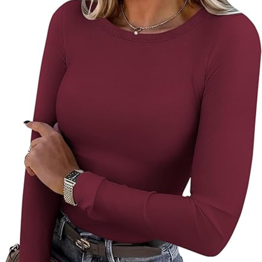 ANRABESS Women Long Sleeve Thermal Shirt Fleece Top
